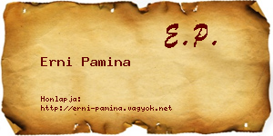 Erni Pamina névjegykártya